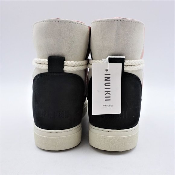 INUIKII Patchwork Winter Ankle Boots in Black and White - FCM62 - Picture 9 of 16